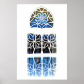 モスクのホワイエ窓1白 ポスター (正面)