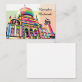 モスクのポップ・アートのスケッチスタイル ノートカード (正面/裏面)