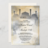 モスクのムスリム結婚式招待状 招待状 (正面/裏面)