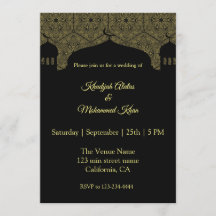 モスクオンザダマスクパターン結婚式招待状