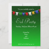 モスクカラフルイードパーティの招待状付きガーランド 招待状 (裏面)