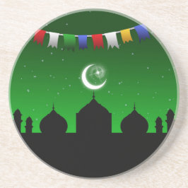 モスクカラフル付きガーランド コースター