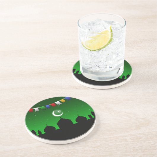 モスクカラフル付きガーランド コースター (側面)