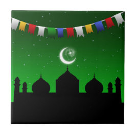 モスクカラフル付きガーランド タイル