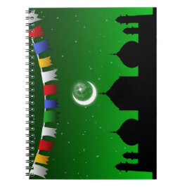 モスクカラフル付きガーランド ノートブック