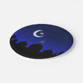 モスクシルエットアットナイト – 紙プレート ペーパープレート (アングル)