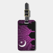 モスクシルエットパープルナイト – ラゲッジタグ (正面縦)