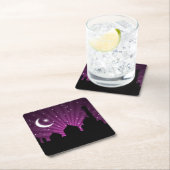 モスクシルエットパープルナイト – 紙コースター (インサイチュ)