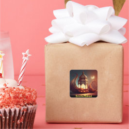 モスクシルエットラマダンムバラク スクエアシール