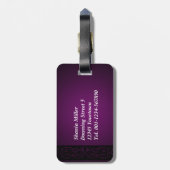 モスクシルエット付きムーン – ラゲッジタグ (裏面縦)