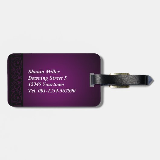 モスクシルエット付きムーン – ラゲッジタグ (裏面横)