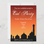 モスクシルエット夕べスカイアイドパーティの招待状 招待状 (裏面)