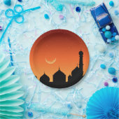 モスクシルエット夕べスカイ – 紙プレート ペーパープレート (パーティー)