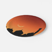モスクシルエット夕べスカイ – 紙プレート ペーパープレート (アングル)