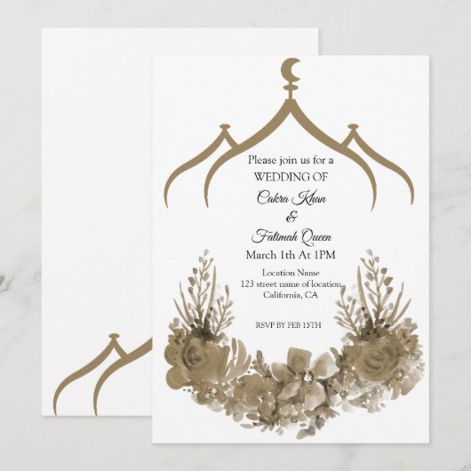 モスクフラワー 招待状 (正面/裏面)