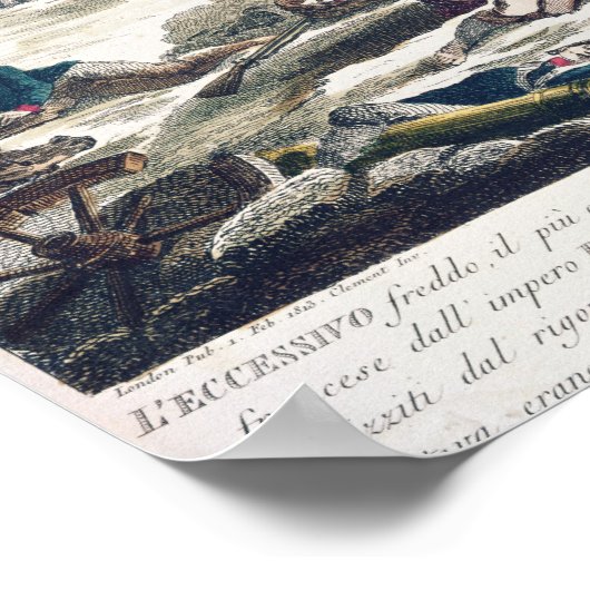 モスクワからの撤退、J. Hassellによって刻まれた ポスター (角)