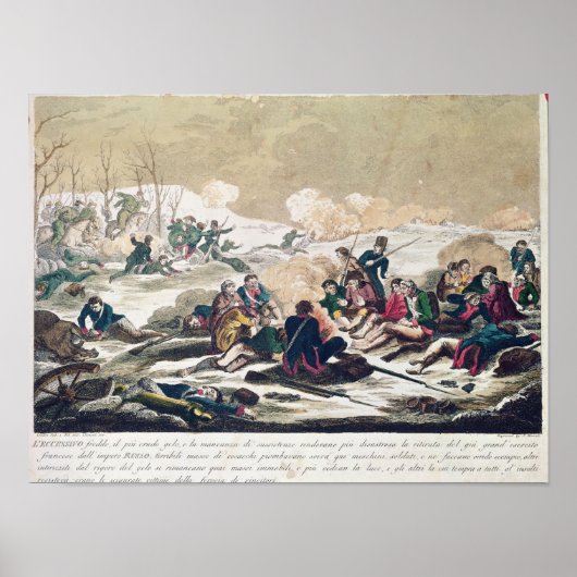 モスクワからの撤退、J. Hassellによって刻まれた ポスター (正面)