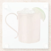 モスクワのラバのカクテルのコースターのバーの装飾のウォッカの芸術 ガラスコースター (裏面)