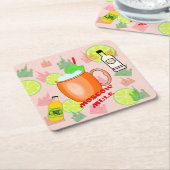 モスクワのラバのカクテル スクエアペーパーコースター (アングル)