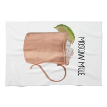 モスクワのラバの台所タオルの幾何学的で低い多芸術