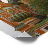 モスクワの赤い広場にある聖バジル大聖堂 ポスター (角)