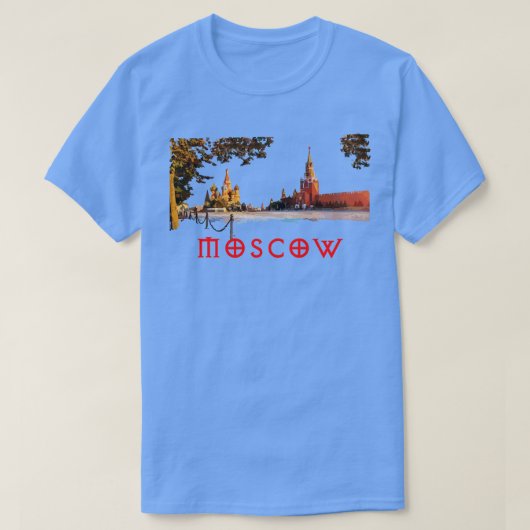 モスクワの都市ギフト Tシャツ (デザイン正面)
