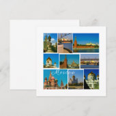 モスクワシティクレムリンモスクヴァアーキテクチャーフラットカード (正面/裏面)