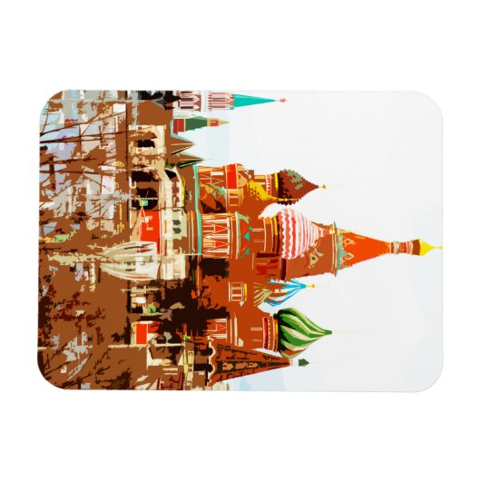 モスクワチャーチサンバジルレッドスクエア#1 マグネット (横)