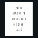 モスクワミュレカクテルレシピ ポスター<br><div class="desc">モスクワミュレカクテルレシピ</div>