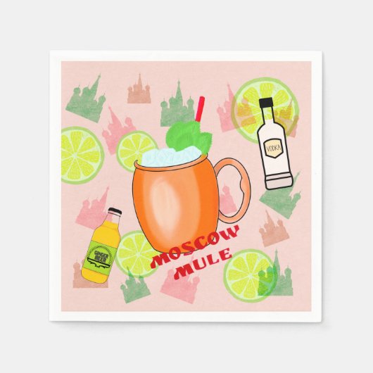 モスクワミュレカクテル スタンダードカクテルナプキン (正面)