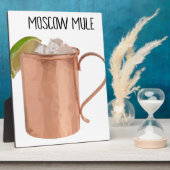 モスクワミュール銅マグローポリジオメトリデザイン フォトプラーク (側面)