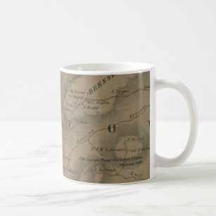 モスクワメイン1860の地図のマグ コーヒーマグカップ