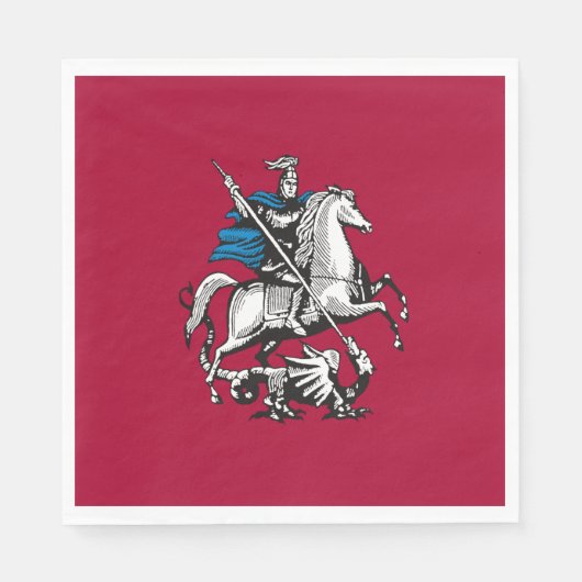 モスクワロシアの国旗（首都） スタンダードランチョンナプキン (正面)