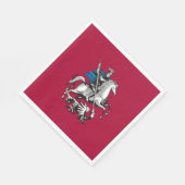 モスクワロシアの国旗（首都） スタンダードランチョンナプキン (角)