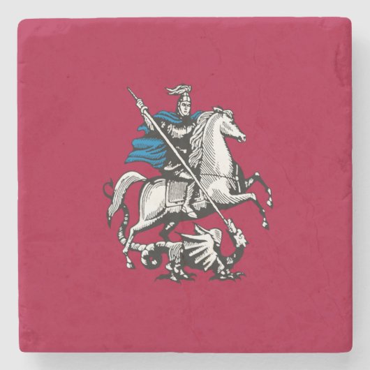 モスクワロシアの国旗（首都） ストーンコースター (正面)