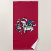 モスクワロシアの国旗(首都) ビーチタオル (正面)