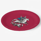 モスクワロシアの国旗（首都） ペーパープレート (アングル)