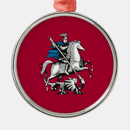 モスクワロシアの国旗（首都） メタルオーナメント (正面)