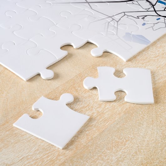 モスクワロシアシティマップトラベルシンプル ジグソーパズル (側面)