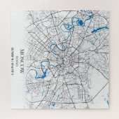 モスクワロシアシティマップトラベルシンプル ジグソーパズル (横)