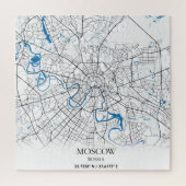 モスクワロシアシティマップトラベルシンプル ジグソーパズル (縦)