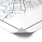 モスクワロシアシティマップトラベルシンプル ポスター (角)