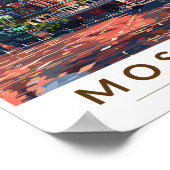 モスクワロシアレッドスクエアトラベルアートヴィンテージ ポスター (角)