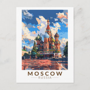 モスクワロシアレッドスクエアトラベルアートヴィンテージ ポストカード