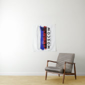 モスクワロシア市街並ブラシ国旗 タペストリー (インサイチュ)