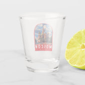 モスクワロシア旅行芸術ヴィンテージ ショットグラス (裏面)