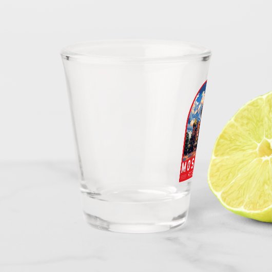 モスクワロシア旅行芸術ヴィンテージ ショットグラス (左)