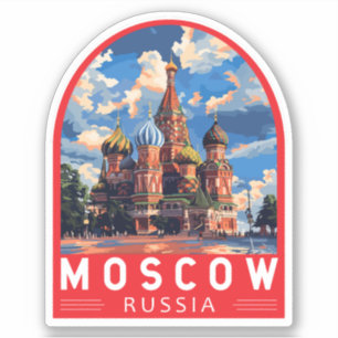 モスクワロシア旅行芸術ヴィンテージ シール