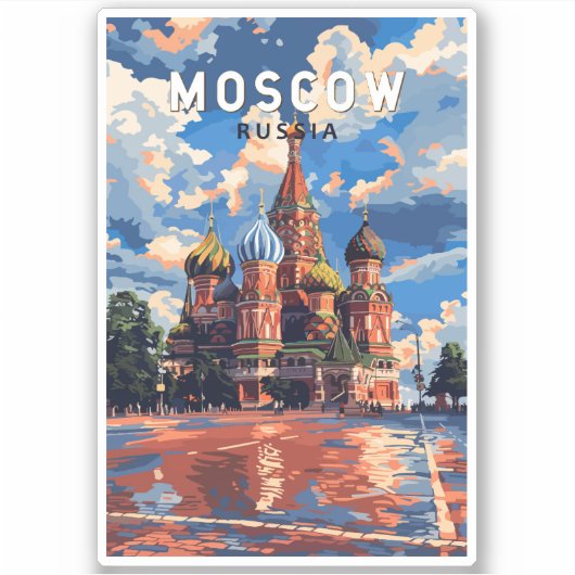 モスクワロシア旅行芸術ヴィンテージ シール (正面)