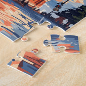 モスクワロシア旅行芸術ヴィンテージ ジグソーパズル (側面)